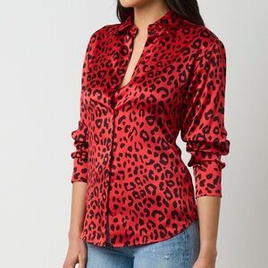 ESSENTIAL SILK SHIRT GAZPACHO AND TRUE BLACK and Miniskirt